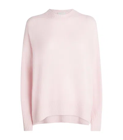 Allude Cashmere Crew-neck Sweater In Pink
