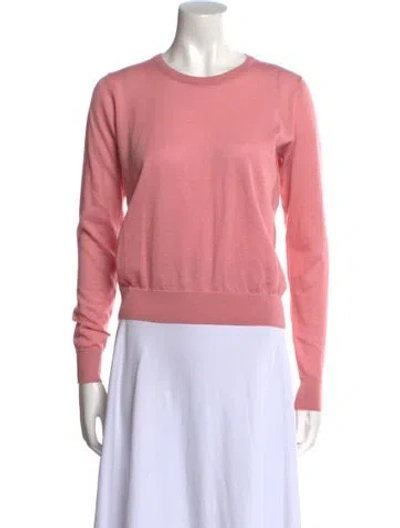 Pre-owned Allude Cashmere Crew Neck Sweater In Pink