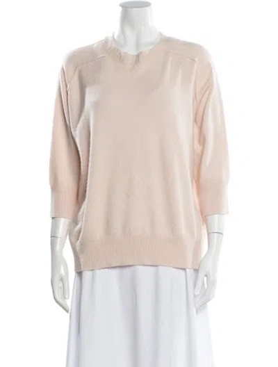 Pre-owned Allude Cashmere Crew Neck Sweater In Pink
