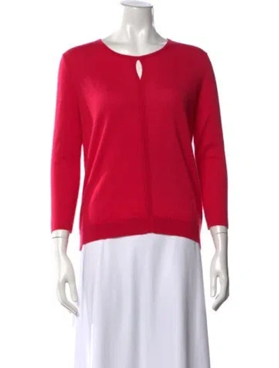 Pre-owned Allude Cashmere Crew Neck Sweater In Pink