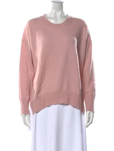 Pre-owned Allude Cashmere Crew Neck Sweater In Pink