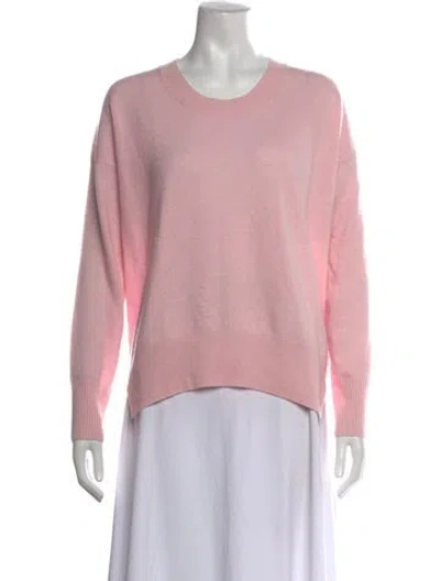 Pre-owned Allude Cashmere Crew Neck Sweater In Pink