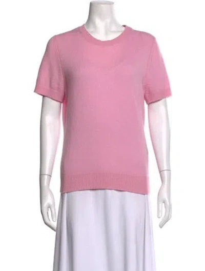 Pre-owned Allude Cashmere Crew Neck Sweater In Pink