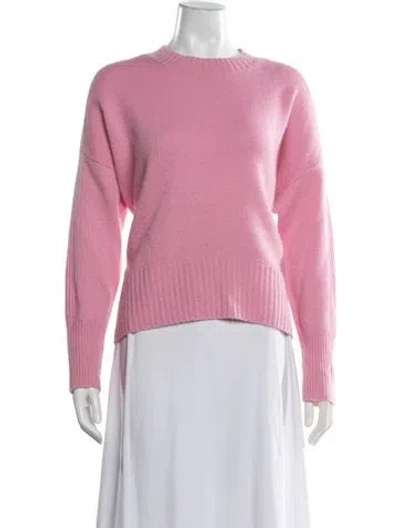 Pre-owned Allude Cashmere Crew Neck Sweater In Pink