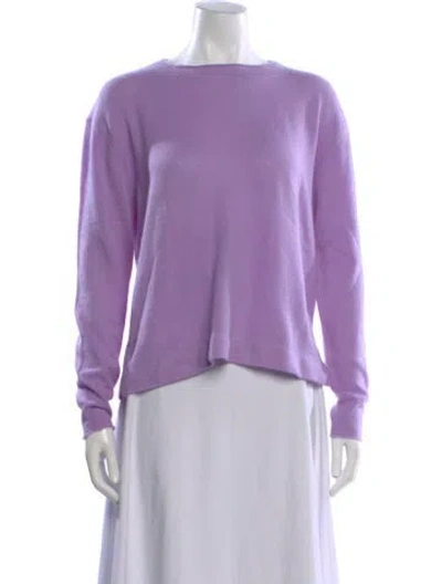 Pre-owned Allude Cashmere Crew Neck Sweater In Purple