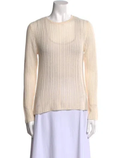 Pre-owned Allude Cashmere Crew Neck Sweater W/ Tags In Neutral
