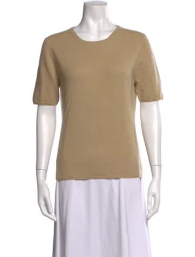 Pre-owned Allude Cashmere Crew Neck Top In Neutrals