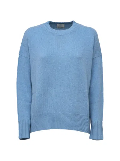 Allude Cashmere Crew-neck Sweater In Blue