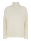 Allude Cashmere High Neck Pull In White