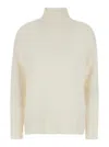 Allude Cashmere High Neck Pull In White
