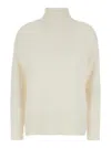 Allude Cashmere High Neck Pull In White