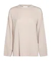 Allude Ecru Wool Knitwear In Nude