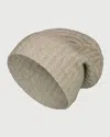 Allude Cashmere Knit Beanie In Green