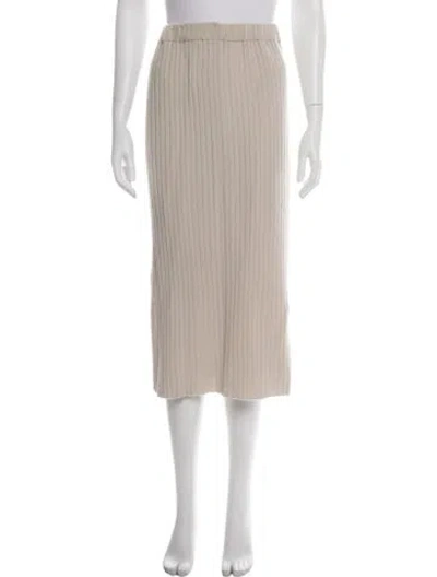 Pre-owned Allude Cashmere Midi Length Skirt In Neutrals