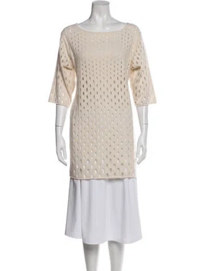 Pre-owned Allude Cashmere Mini Dress In Multi