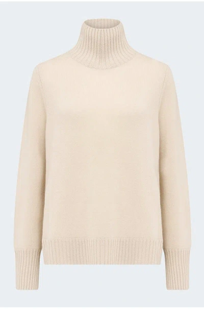 Allude Cashmere Mock Neck Sweater In Pecan In Neutral