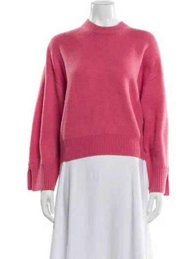 Pre-owned Allude Cashmere Mock Neck Sweater In Pink