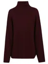 Allude Cashmere Mockneck Sweater With Relaxed Silhouette In Purple