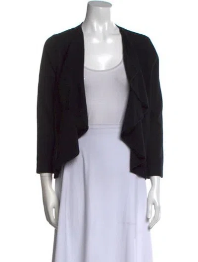 Pre-owned Allude Cashmere Open Front Sweater In Black