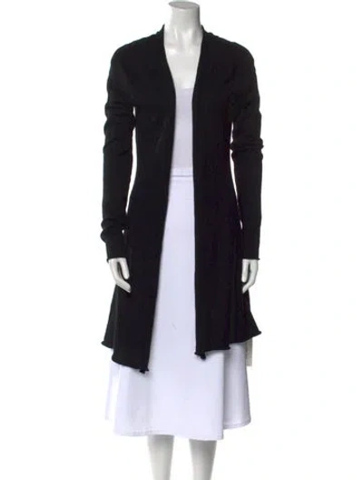 Pre-owned Allude Cashmere Open Front Sweater In Black