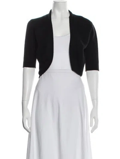 Pre-owned Allude Cashmere Open Front Sweater In Black
