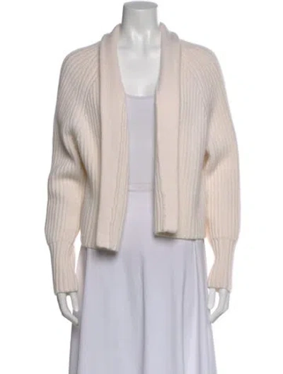 Pre-owned Allude Cashmere Open Front Sweater In Neutral