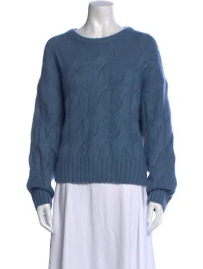 Pre-owned Allude Cashmere Patterned Sweater In Blue