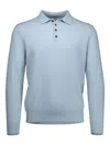 Allude Cashmere Polo Shirt In Blue