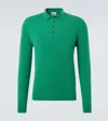 Allude Cashmere Polo Sweater In Green