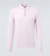 Allude Cashmere Polo Sweater In Pink