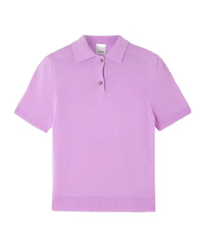 Allude Cashmere Polo Sweater In Purple