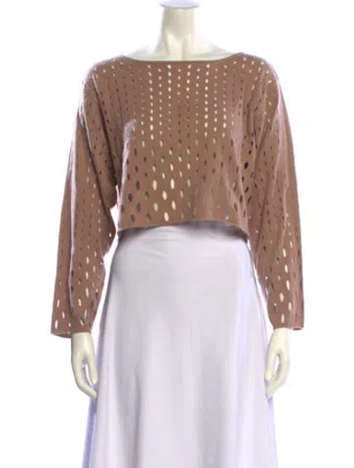 Pre-owned Allude Cashmere Printed Sweater In Neutral