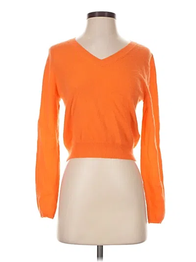 Pre-owned Allude Cashmere Pullover Sweater In Orange
