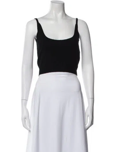 Pre-owned Allude Cashmere Scoop Neck Crop Top In Multi
