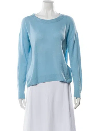 Pre-owned Allude Cashmere Scoop Neck Sweater In Blue