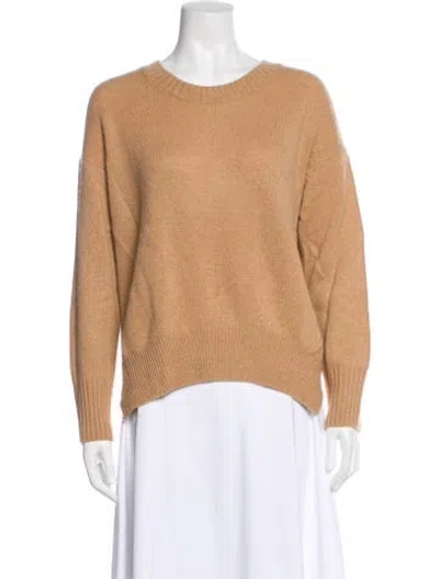 Pre-owned Allude Cashmere Scoop Neck Sweater In Brown