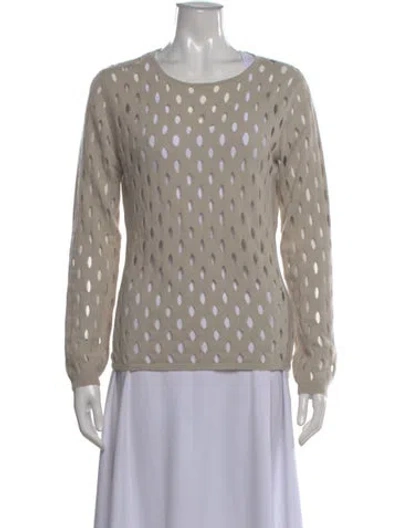 Pre-owned Allude Cashmere Scoop Neck Sweater In Gray