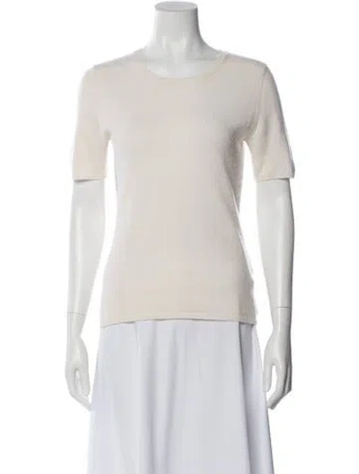 Pre-owned Allude Cashmere Scoop Neck Sweater In Neutral
