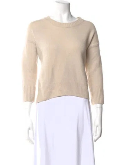 Pre-owned Allude Cashmere Scoop Neck Sweater In Neutral
