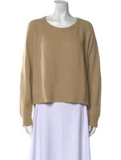 Pre-owned Allude Cashmere Scoop Neck Sweater In Neutral