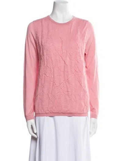 Pre-owned Allude Cashmere Scoop Neck Sweater In Pink