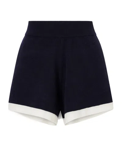 Allude Cashmere Shorts In Blue