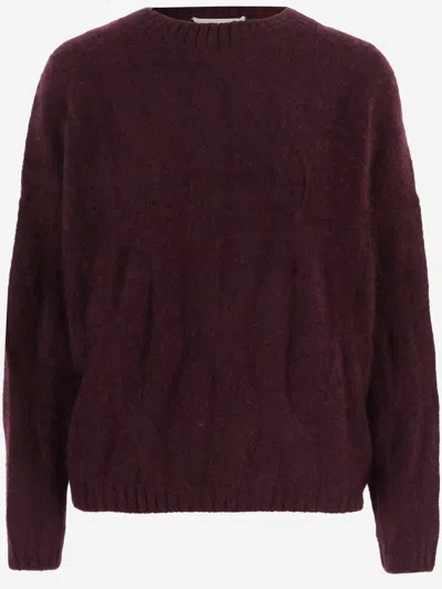 Allude Cashmere Silk Ribbed Edges Sweater In Black