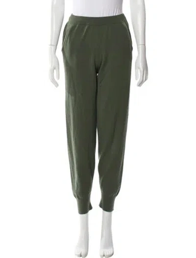 Pre-owned Allude Cashmere Skinny Leg Pants In Green