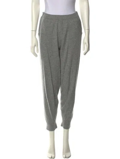 Pre-owned Allude Cashmere Straight Leg Pants In Gray