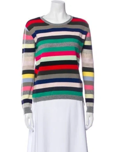 Pre-owned Allude Cashmere Striped Sweater In Gray