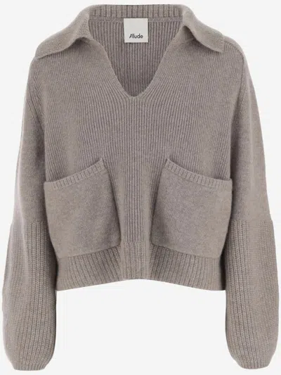 Allude Cashmere Sweater In Beige