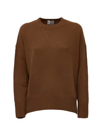 Allude Cashmere Sweater In Brown