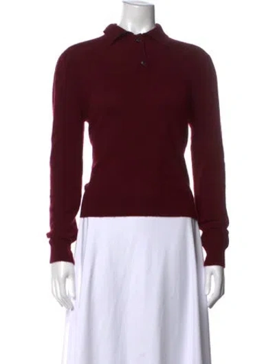 Pre-owned Allude Cashmere Sweater In Burgundy