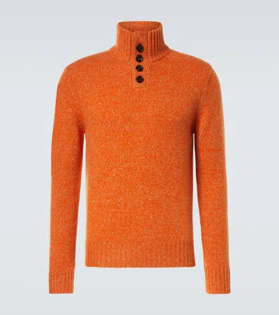 Allude Cashmere Sweater In Orange